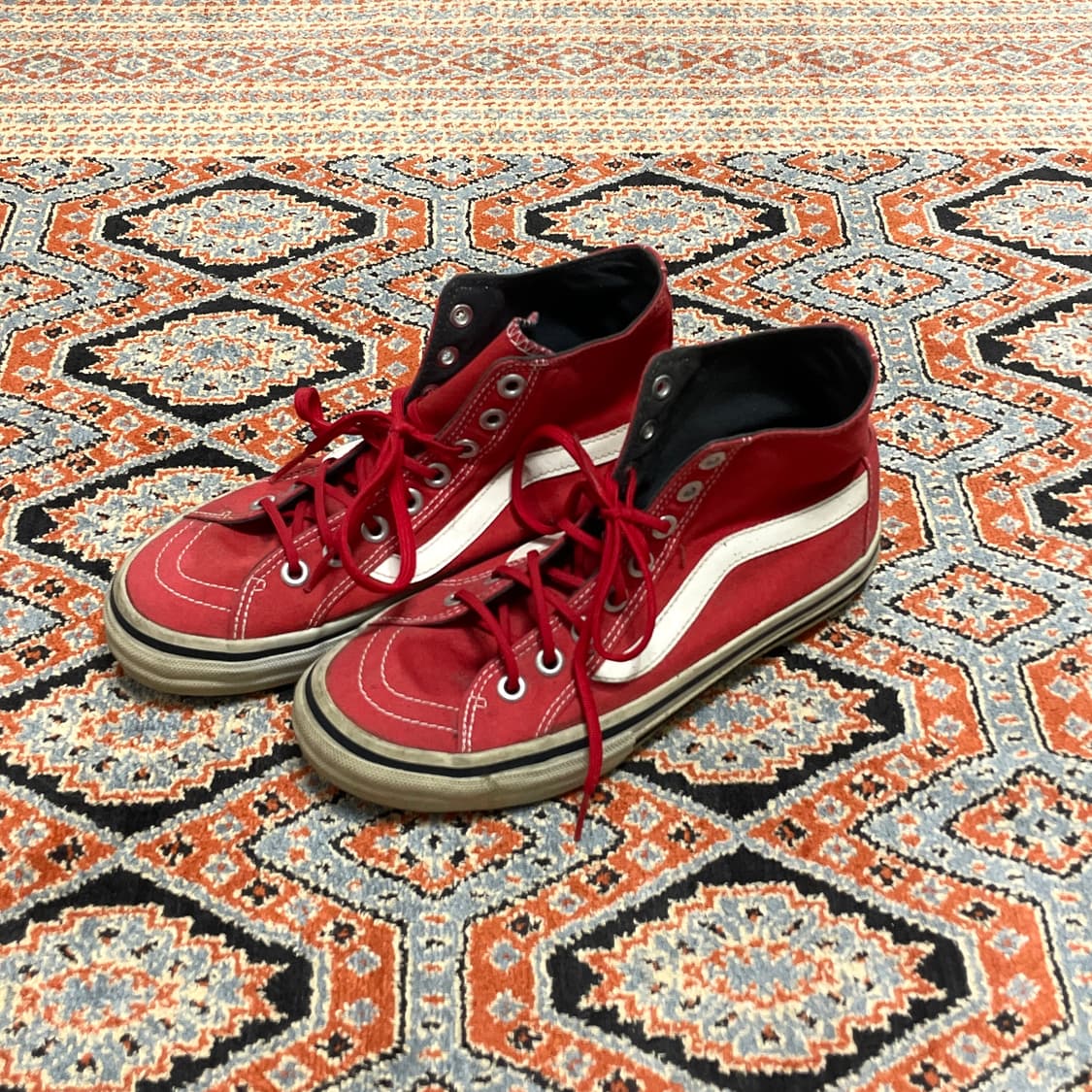 반스 위너 레드 하이탑 스니커즈 US7 상품이미지1