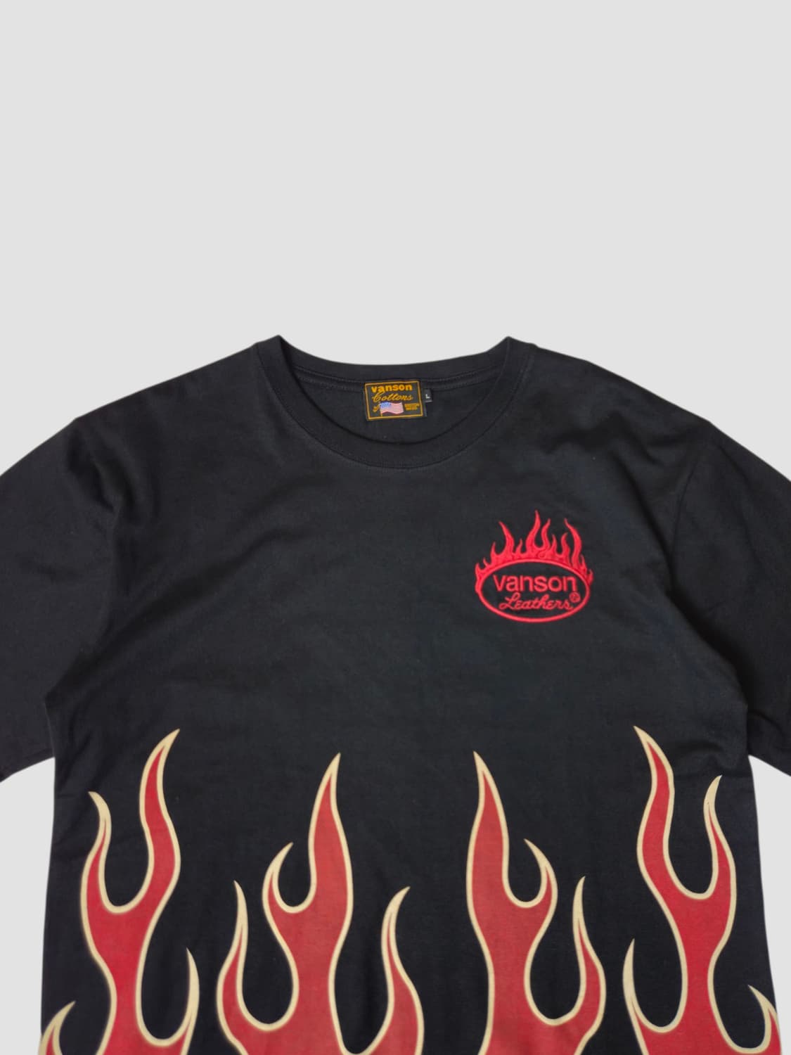 벤슨 레더 Vanson 플레임 Flame 티셔츠 L 상품이미지3