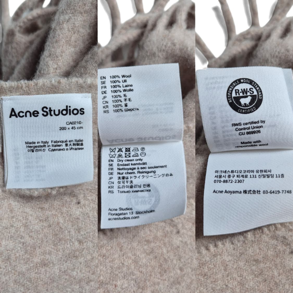 [OS] 아크네스튜디오 프린지 울 머플러 상품이미지9