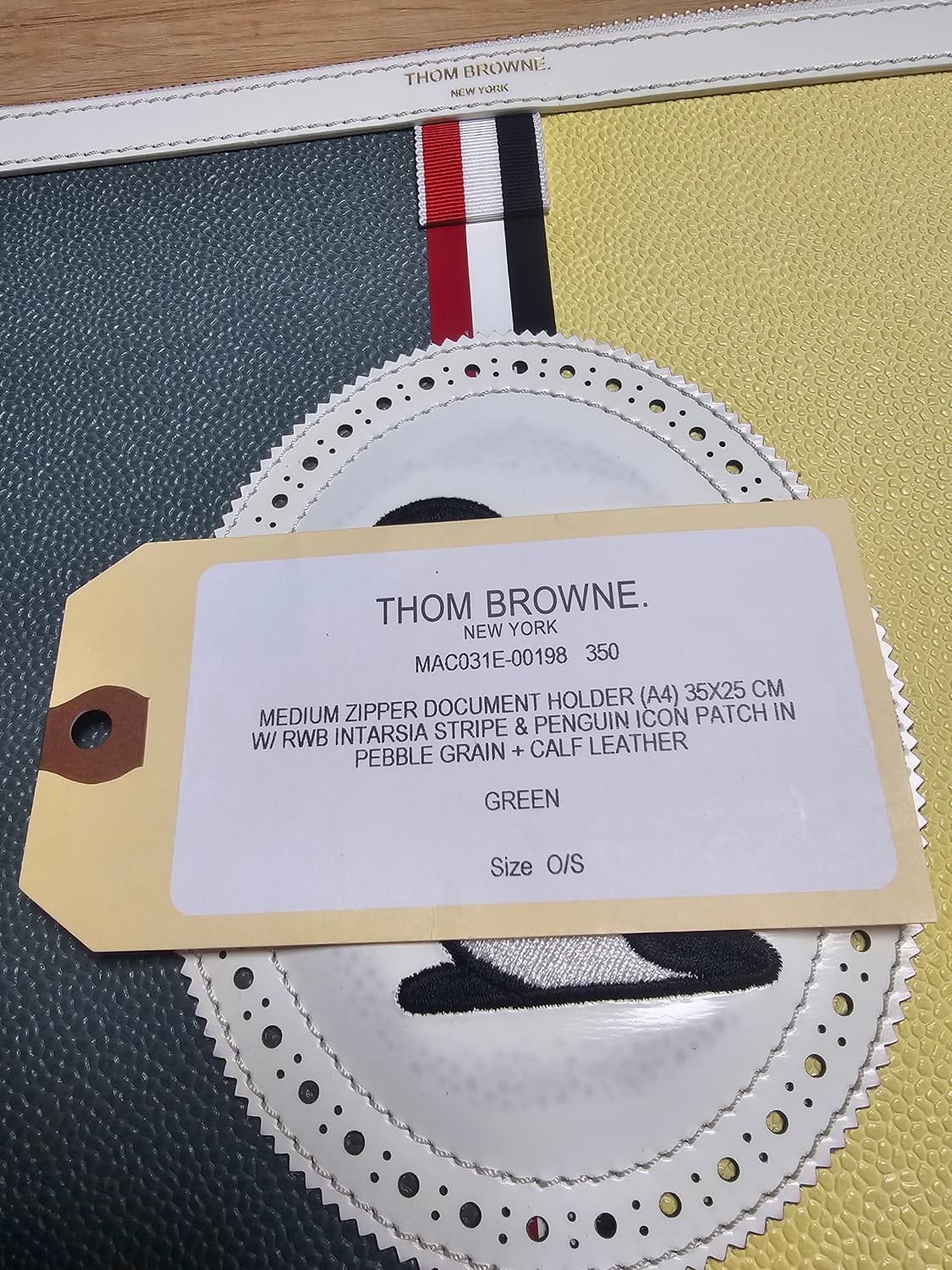 톰브라운 도큐먼트 펭귄 레더 클러치(라지/정품) 상품이미지9