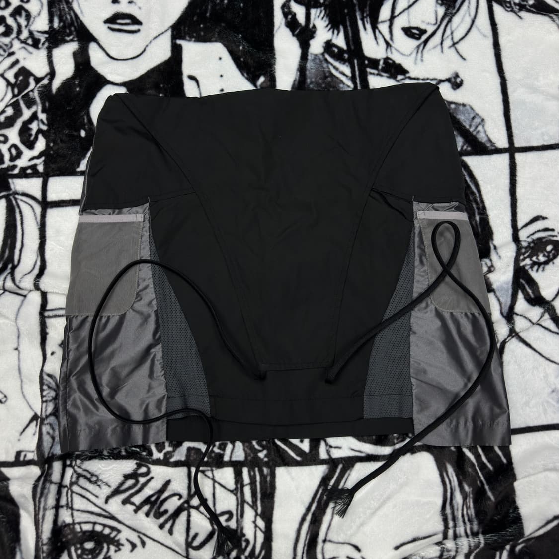 새상품)오호스 싸이메쉬 오버롤 스커트 상품이미지2