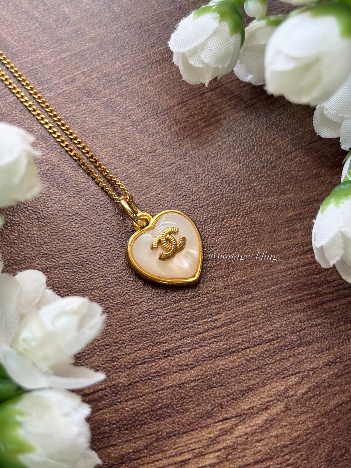 샤넬 펄 하트 로맨틱 골드 목걸이 상품이미지2