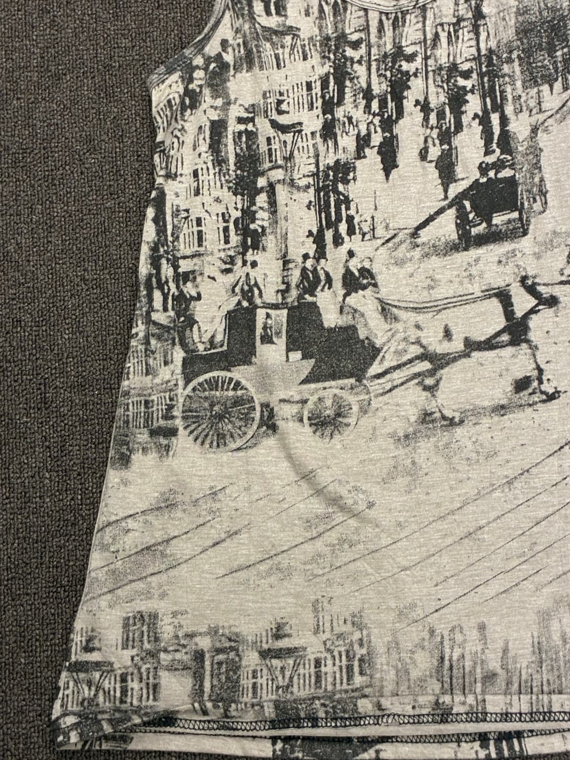 F)Japanese vintage 여성 레터링 슬리브리스 상품이미지4