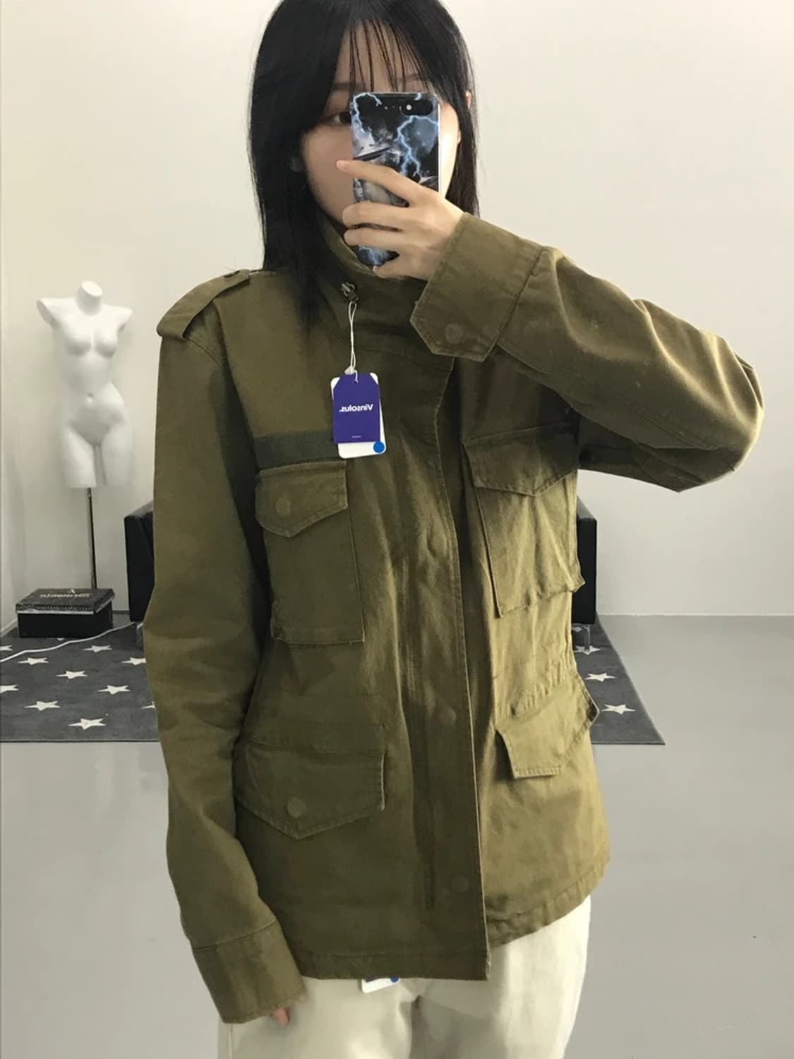 JPN 빈티지 카키 자켓 상품이미지1
