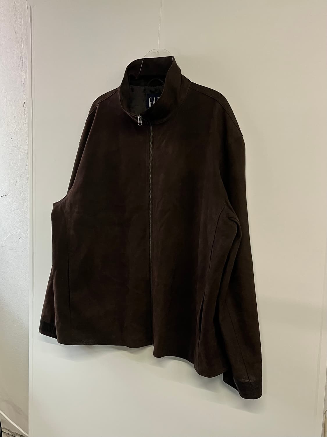 90s 올드갭 풀집 브라운레더 자켓 상품이미지2