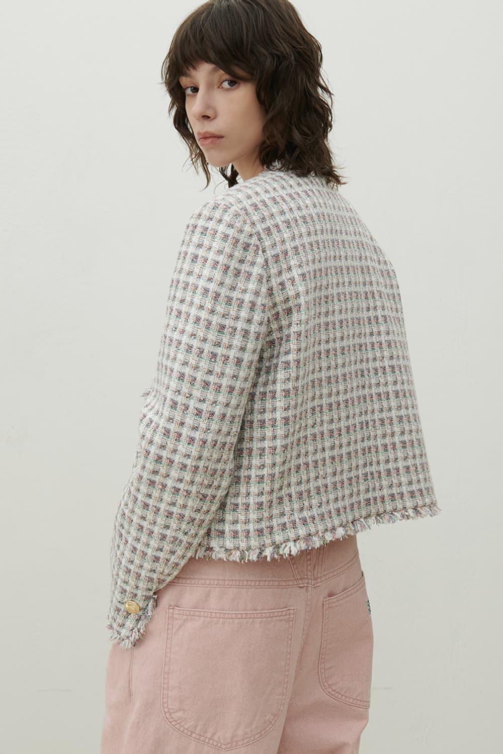 새상품:)모먼 트위드 자켓(채정안,이현이착용) 상품이미지3