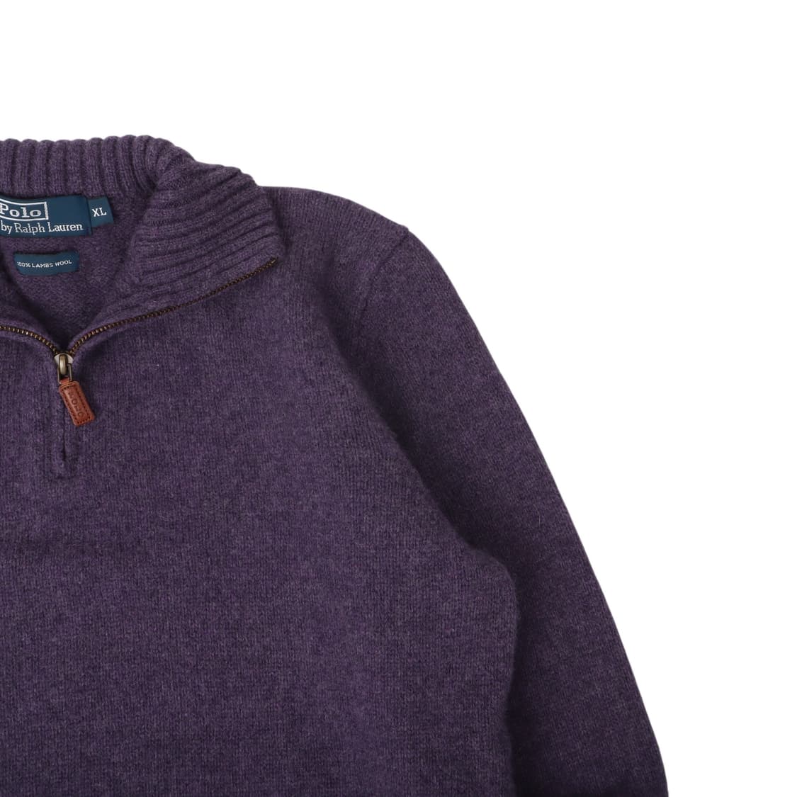 폴로 랄프로렌 퍼플 램스울 하프집업 니트 상품이미지3