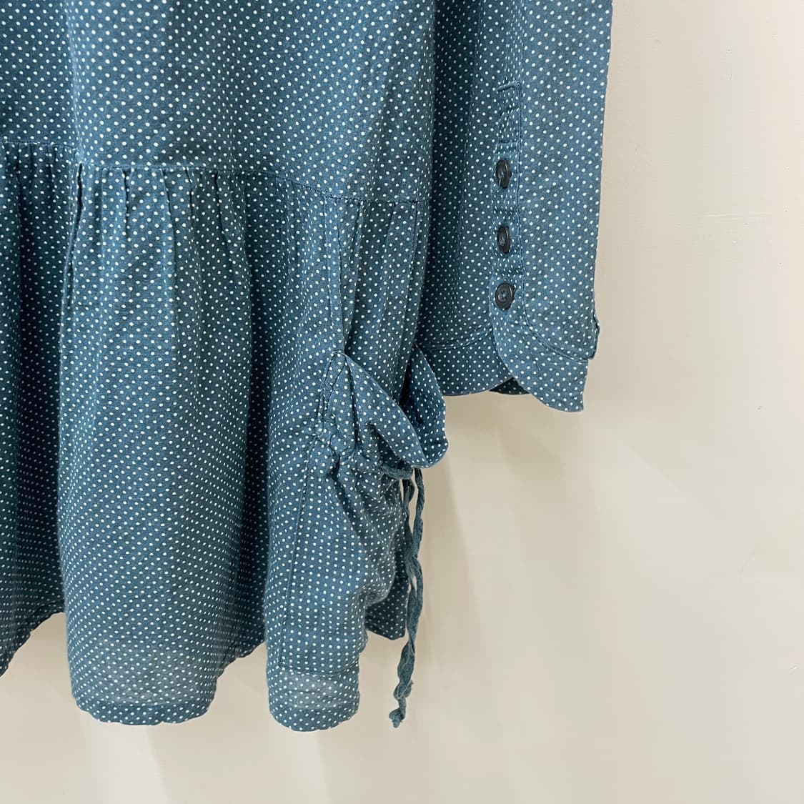 도트 패턴 포켓 롱 셔츠 상품이미지5