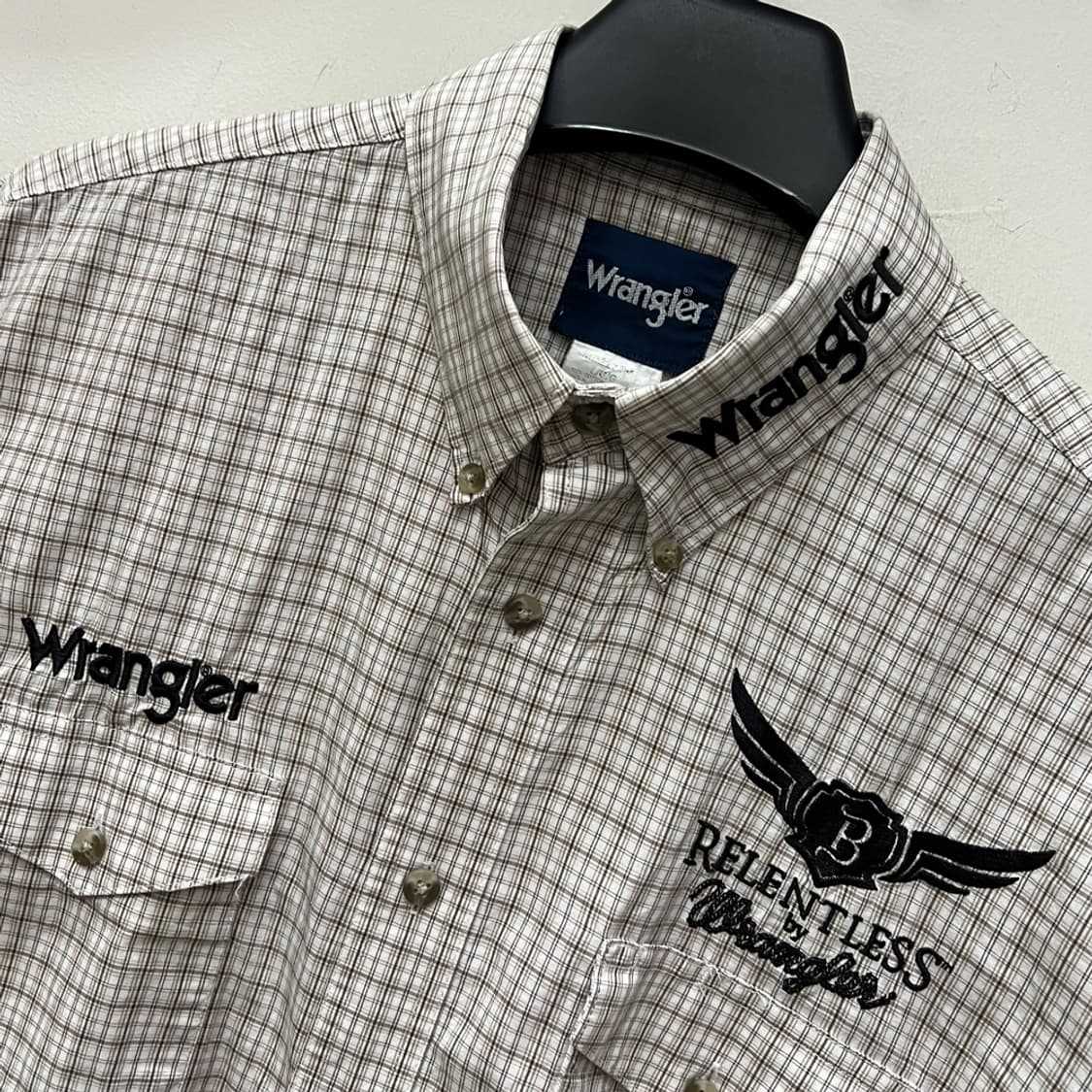90s Wrangler 랭글러 릴렌트리스 웨스턴 셔츠 남방 해외 L 상품이미지4