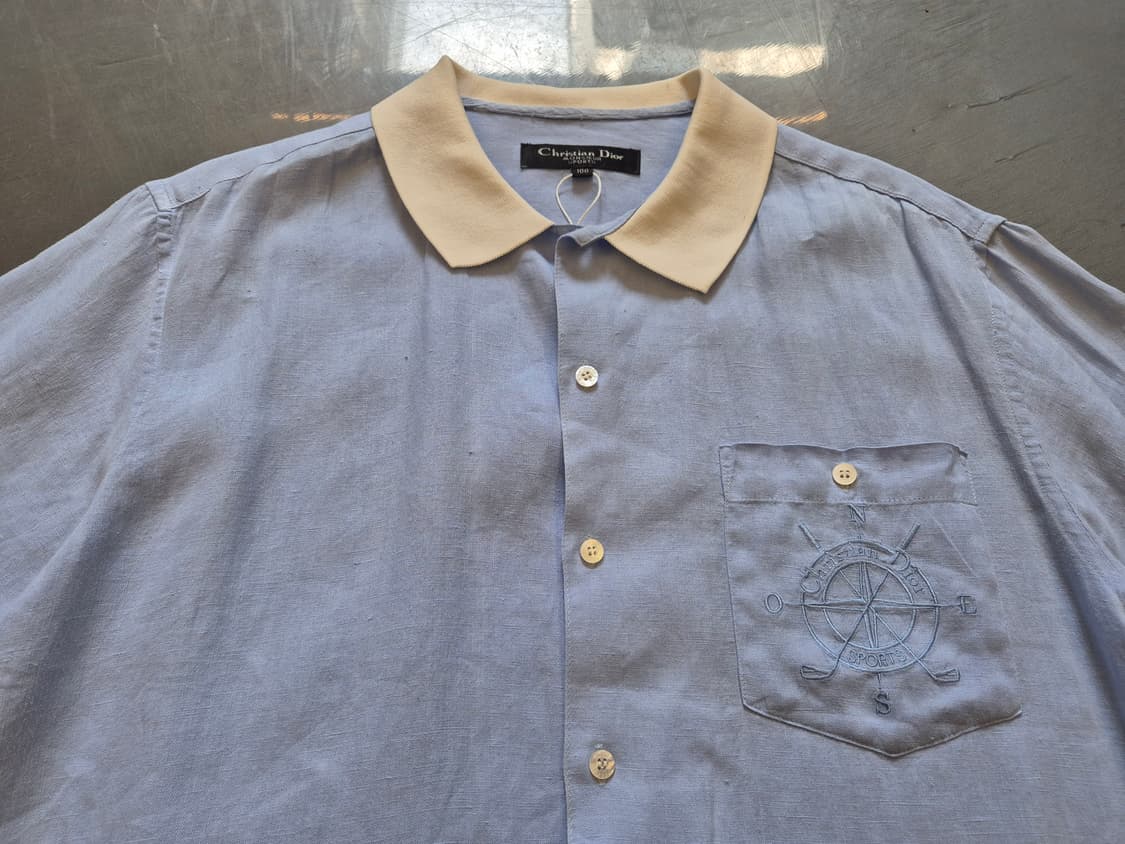 90s 크리스챤 디올 무슈 린넨 셔츠 상품이미지2