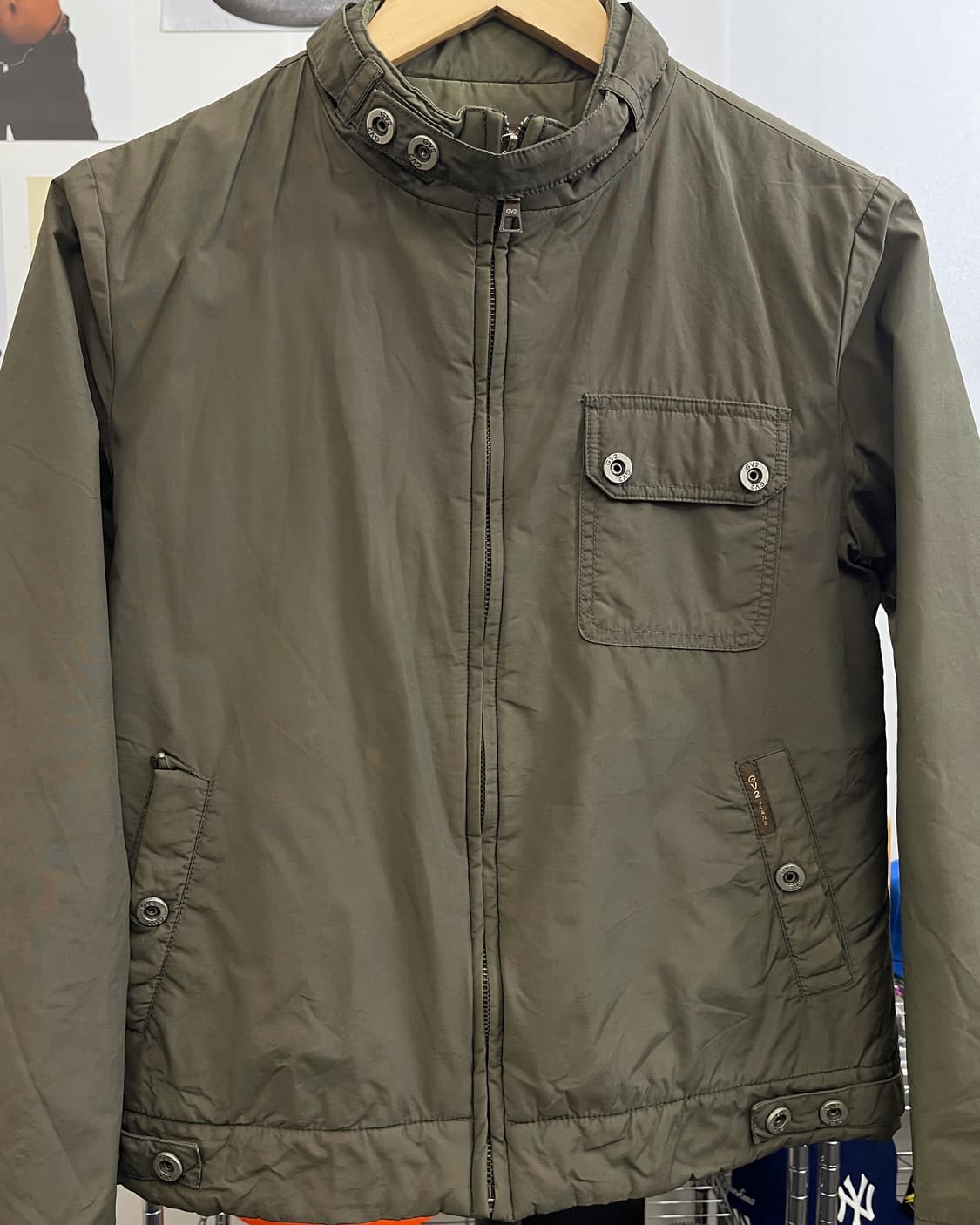 올드 빈티지 카키 바이커 자켓 상품이미지6