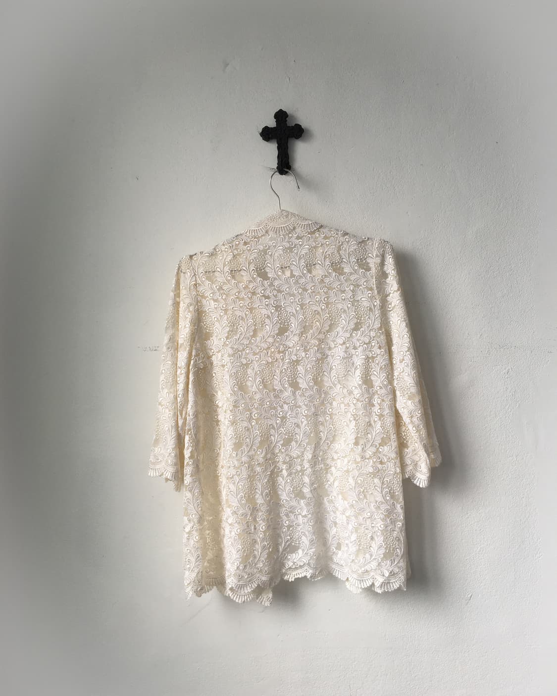 Pattern see through open jacket 상품이미지3