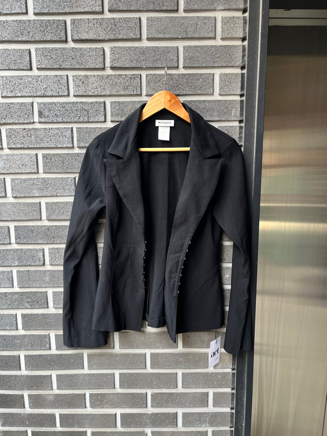 90s Wrapper 후크 자켓 블랙 상품이미지5