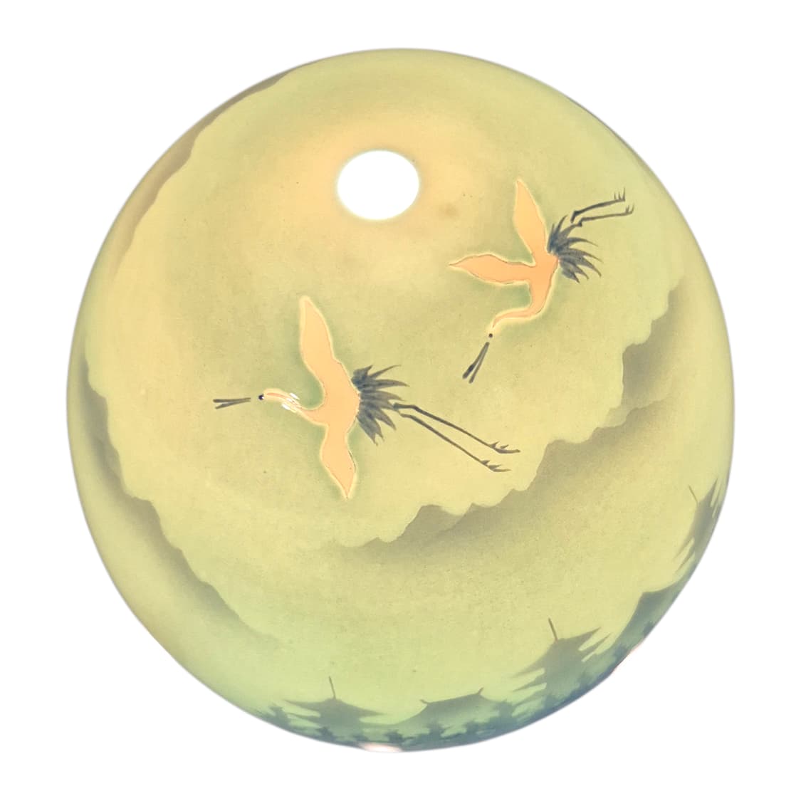 70s 아리타야키 산수화 에그 도자기 대형 조명 상품이미지3