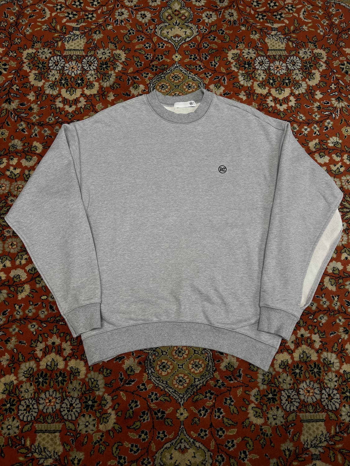 [F] 렉토 트임 언발란스 맨투맨 그레이 상품이미지1