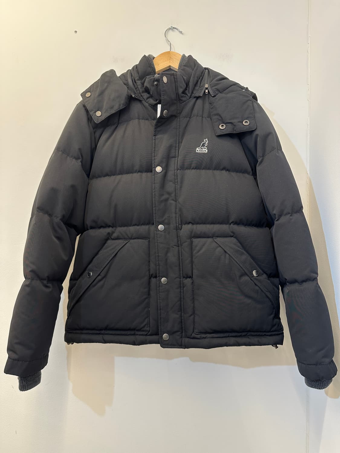 L) 캉골 블랙 오리털 패딩 베이직 숏 점퍼 상품이미지1