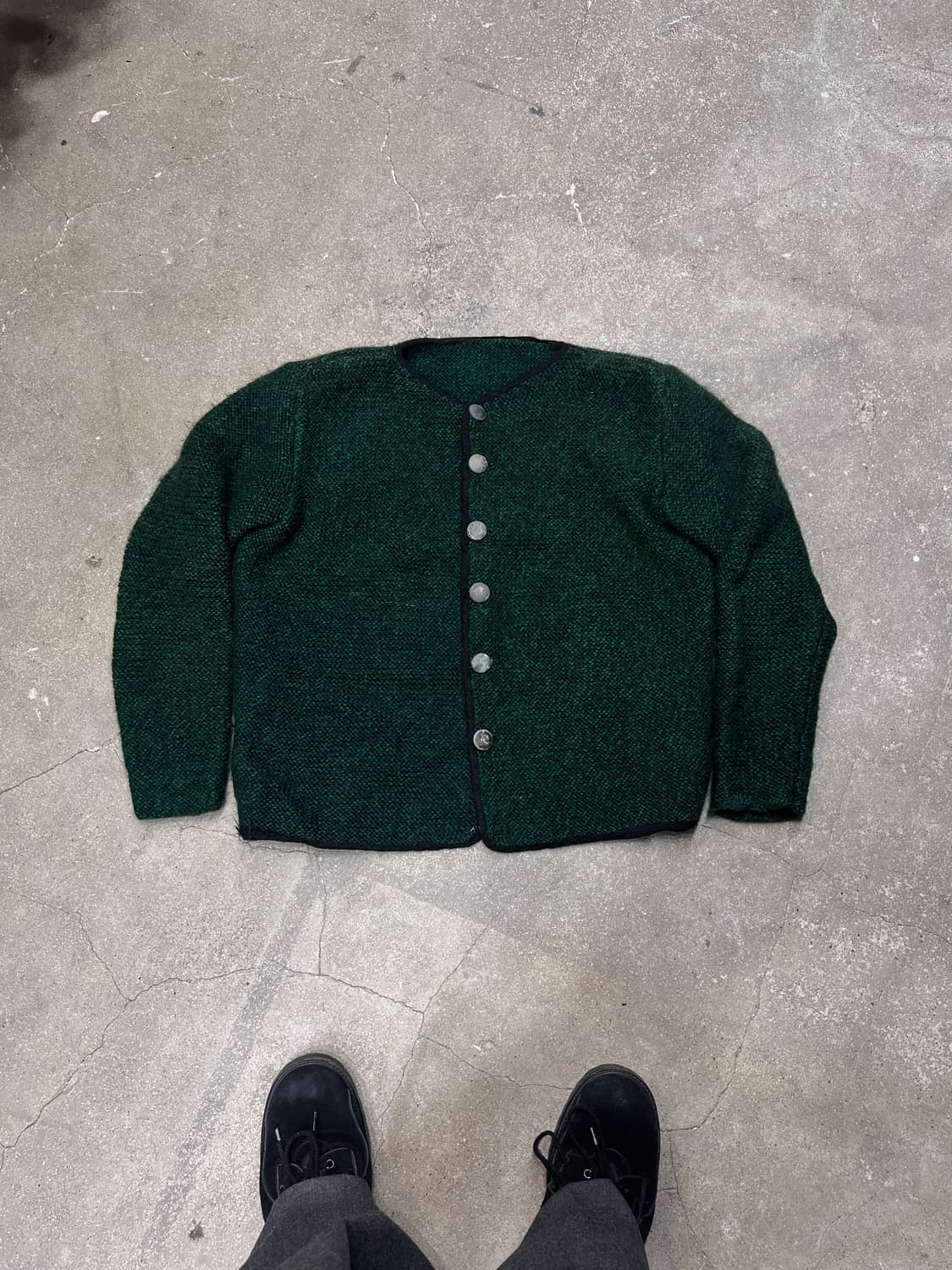 빈티지 헤비울 니트 가디건  상품이미지1