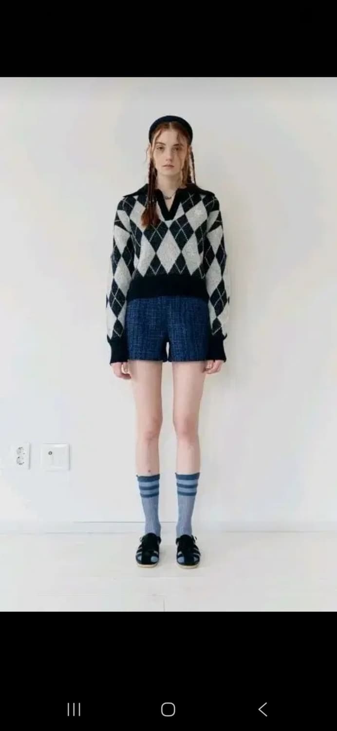 로씨로씨 아가일 니트 상품이미지2