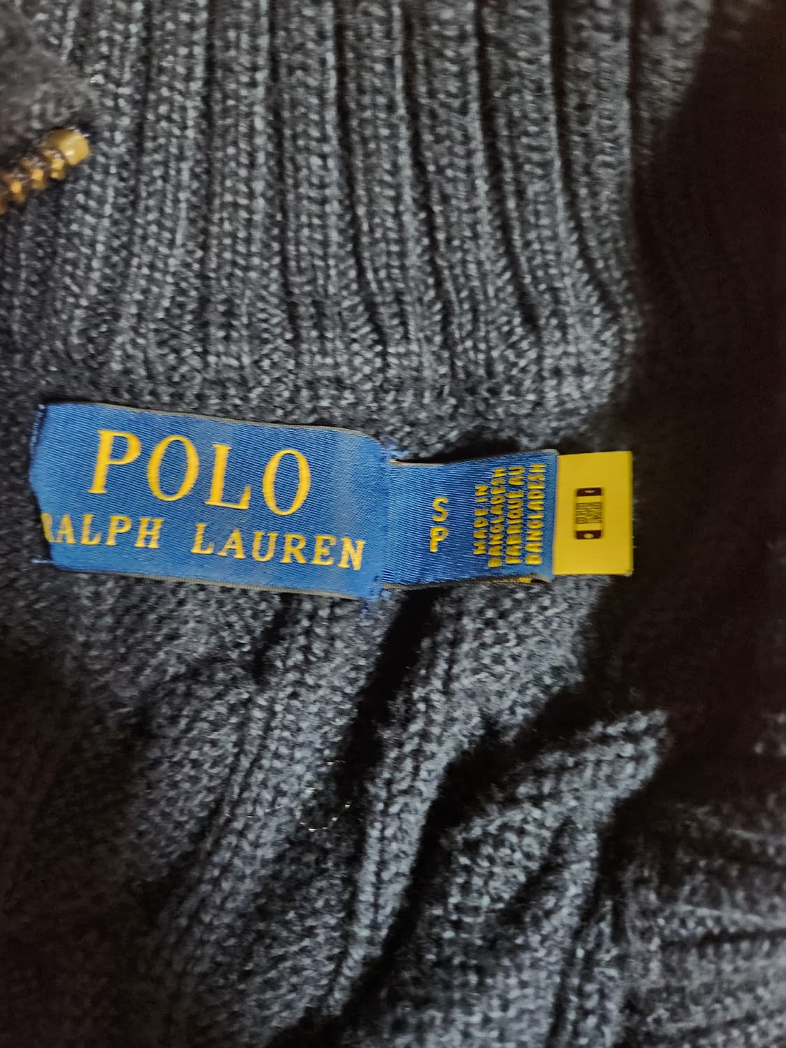 (백화점 제품) 폴로 반집업 케이블 니트 상품이미지2