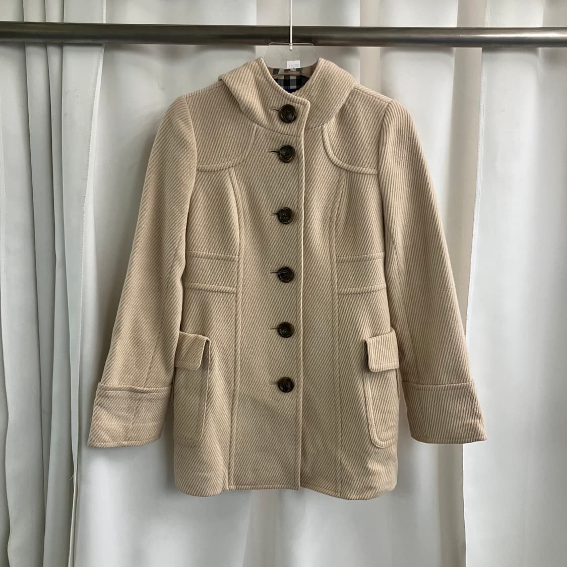 버버리 블루라벨 베이지 하프 코트 36 상품이미지1