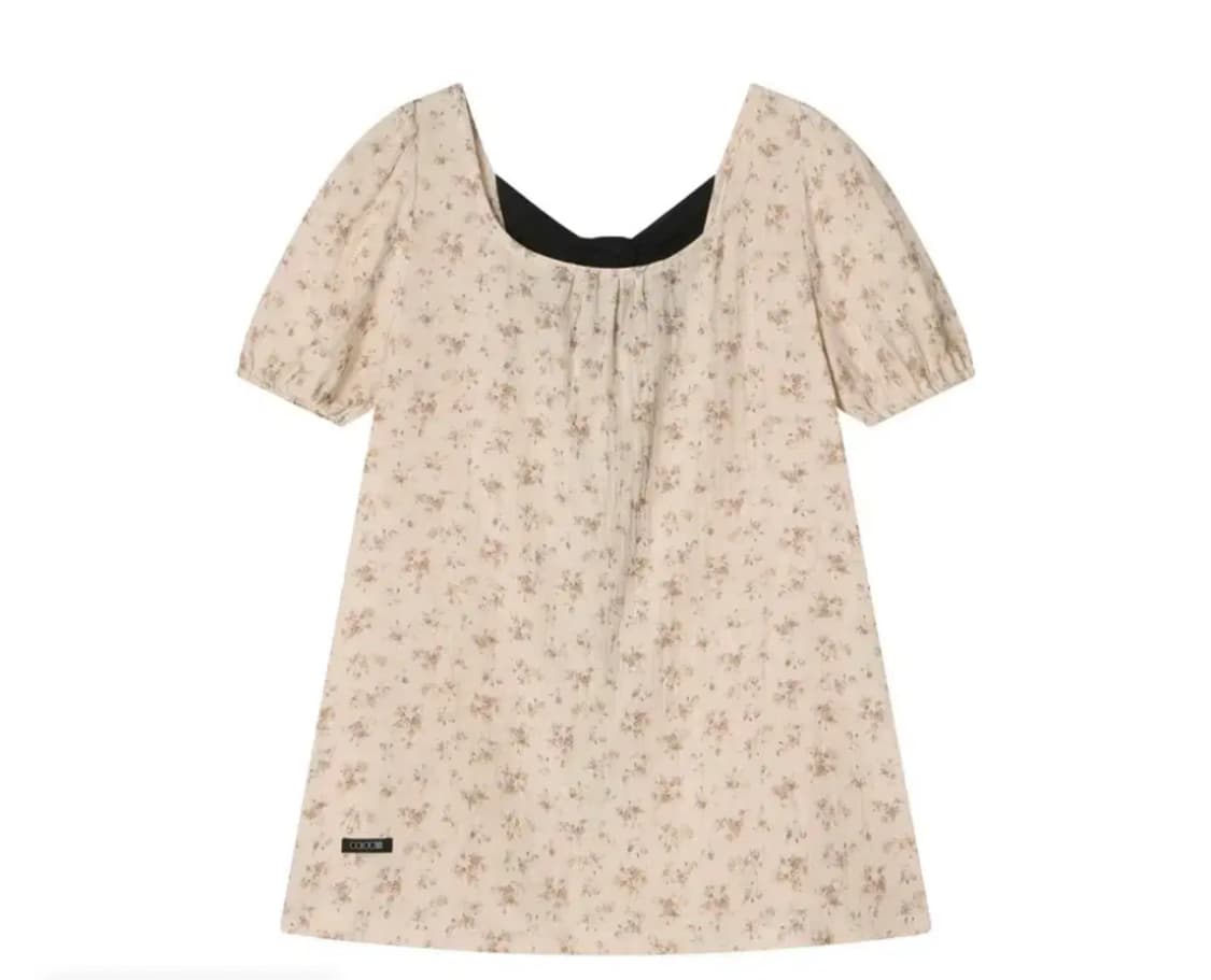 콜로신스 BLACK TIE BLOUSE VINTAGE FLOWER 상품이미지1