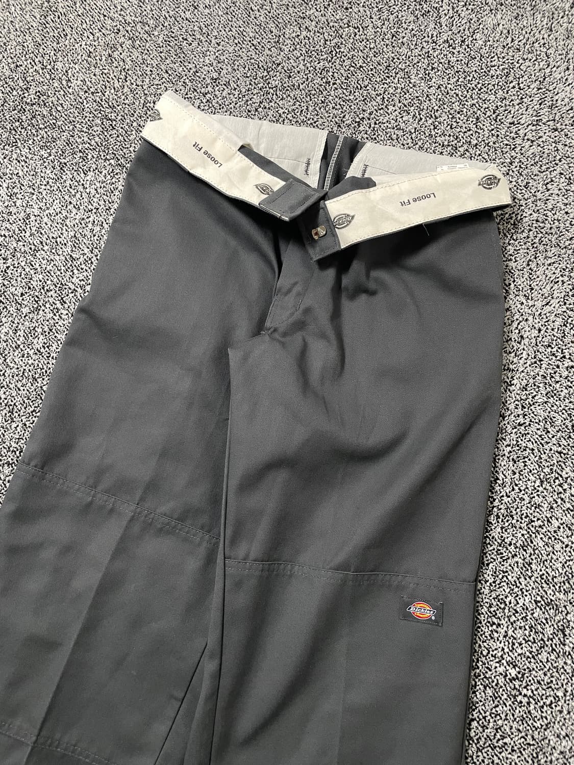 빈티지9. 디키즈 더블니 루즈핏 워크팬츠 면바지 차콜 그레이 상품이미지2