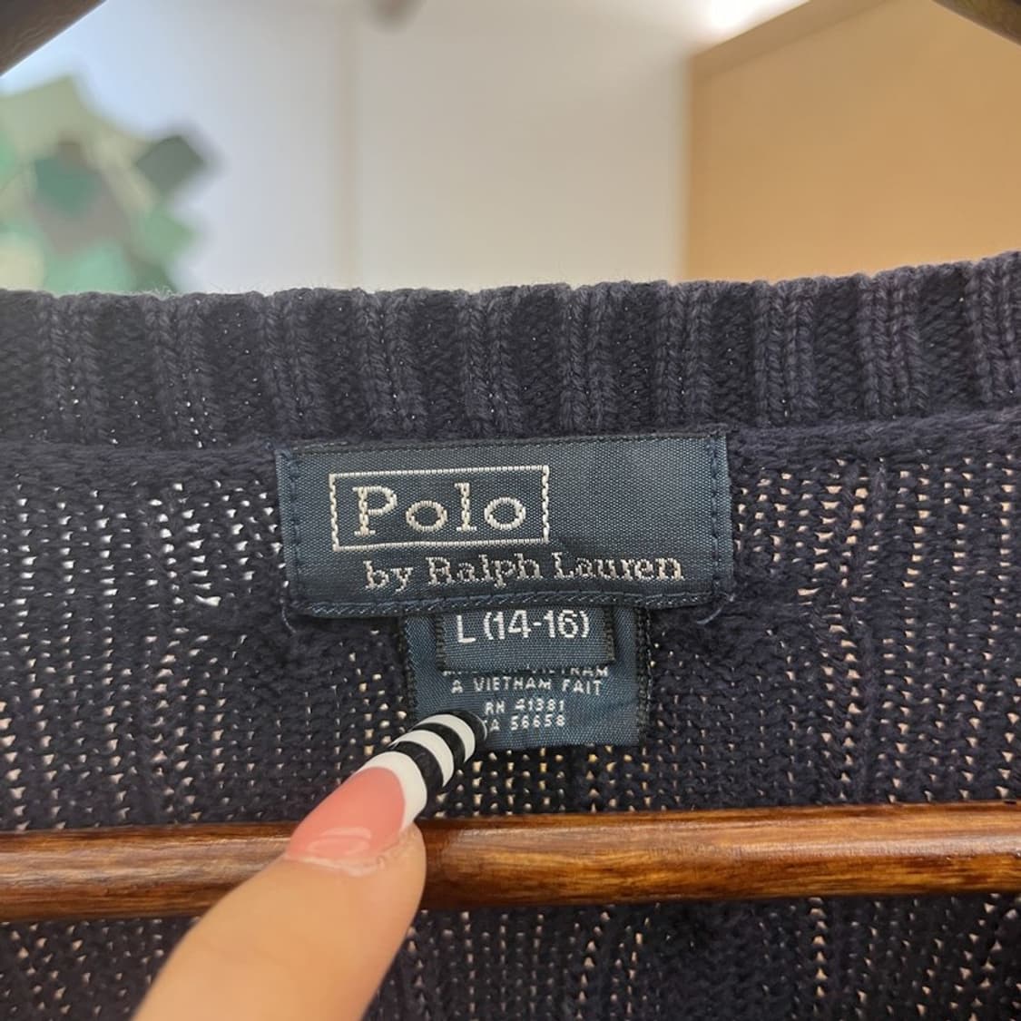 폴로 랄프로렌 빈티지 캐주얼 꽈배기 케이블 니트 L C10535 상품이미지5