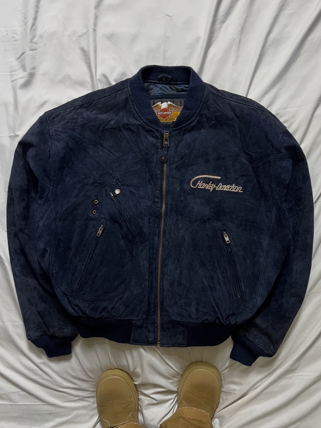 90s 할리데이비슨 스웨이드 가죽자켓 상품이미지2