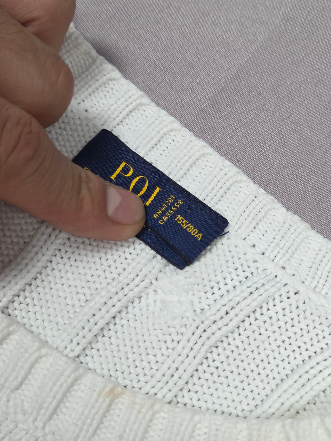 [폴로 랄프로렌] 케이블 코튼 크루넥 스웨터 | A00159 상품이미지4