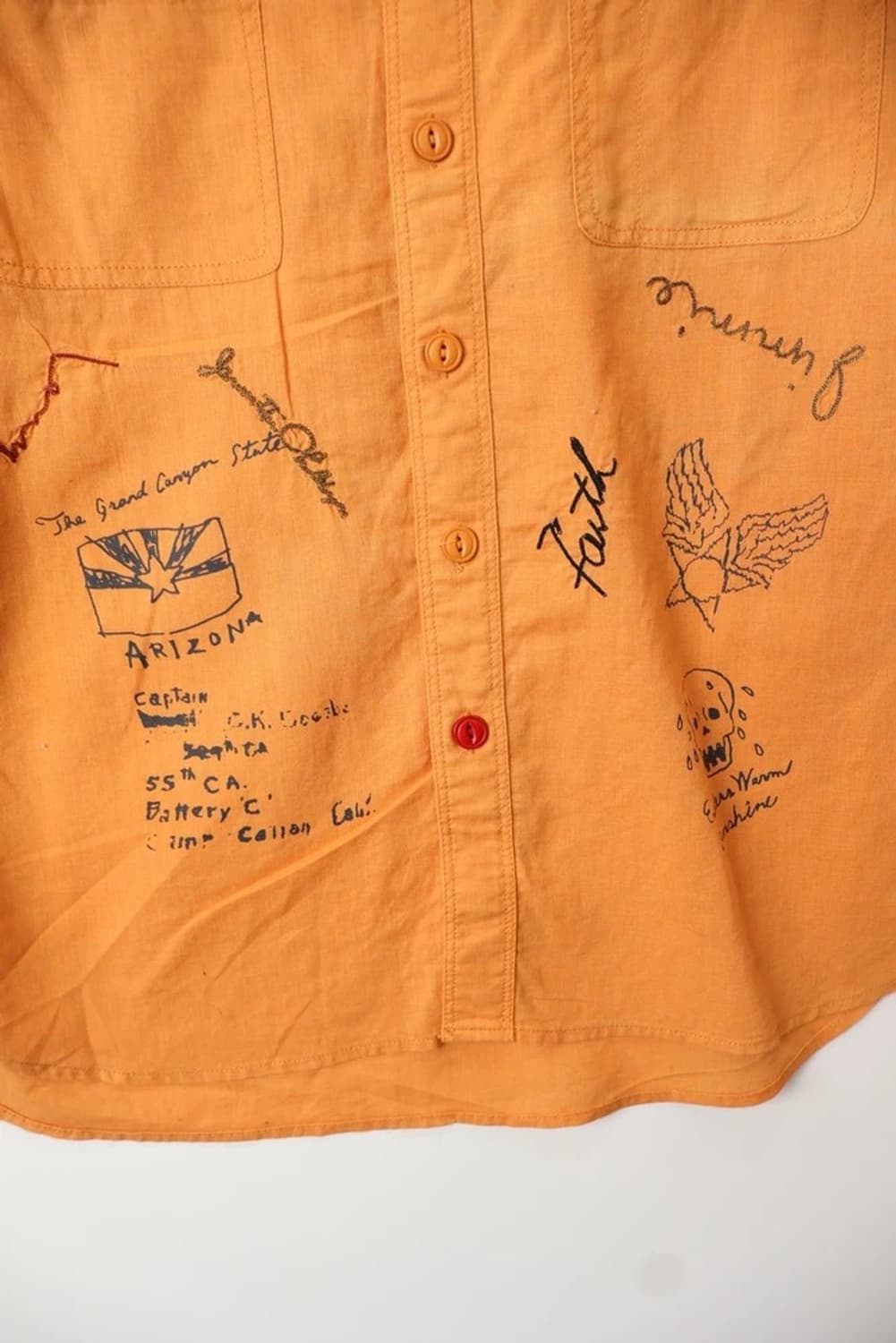 Avirex PX Graphic Military Shirt Orange 상품이미지6