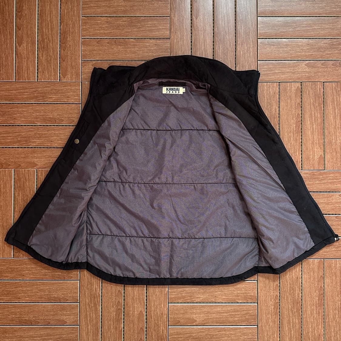 Kansai jeans fake swede padded vest 상품이미지4