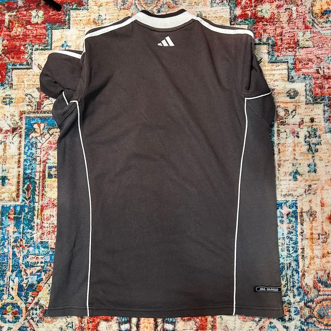 [L] 00s 아디다스 뉴질랜드 올블랙 럭비 반팔 상품이미지2