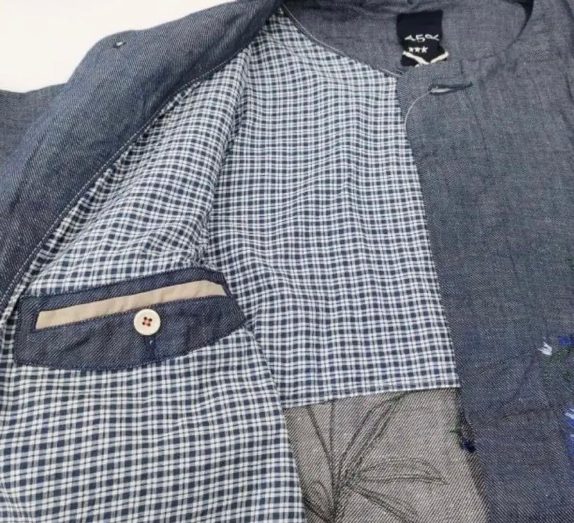 45R (45RPM) 데님 자수 코트 상품이미지5