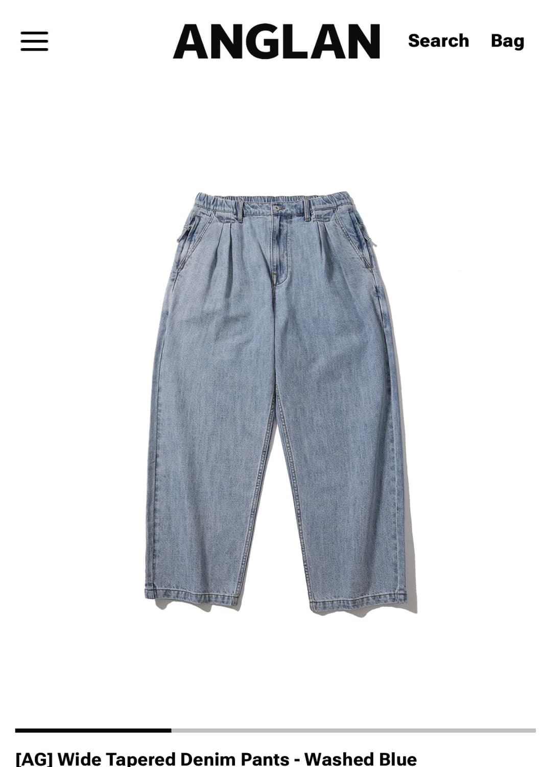 앵글런 Wide Tapered Denim Pants 상품이미지1
