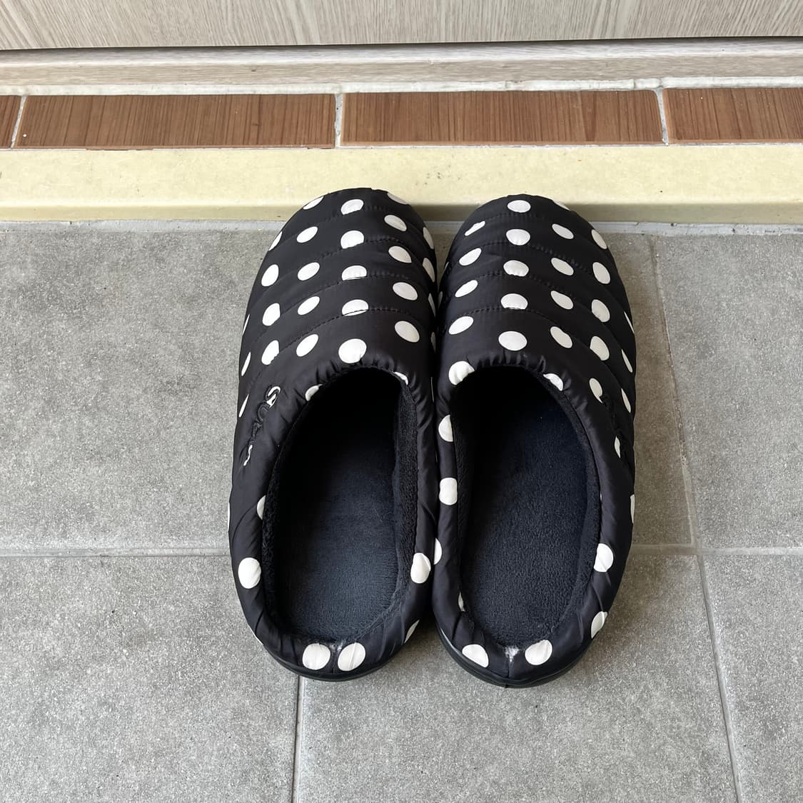 스부 수부 패딩슬리퍼 다운 샌들 도트 0사이즈 상품이미지3