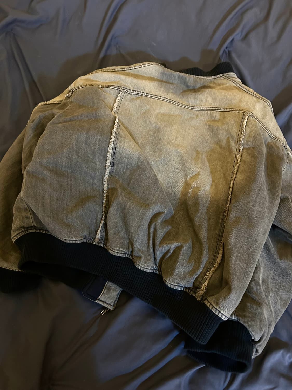 Bondage Detail Washed ma-1 bomber 상품이미지6