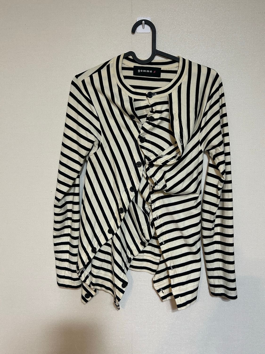 gomme 고무 스트라이프 가디건 M 상품이미지3