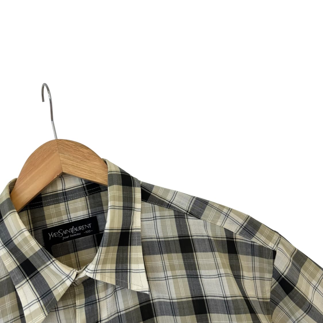 입생로랑 반팔 체크 셔츠 상품이미지3