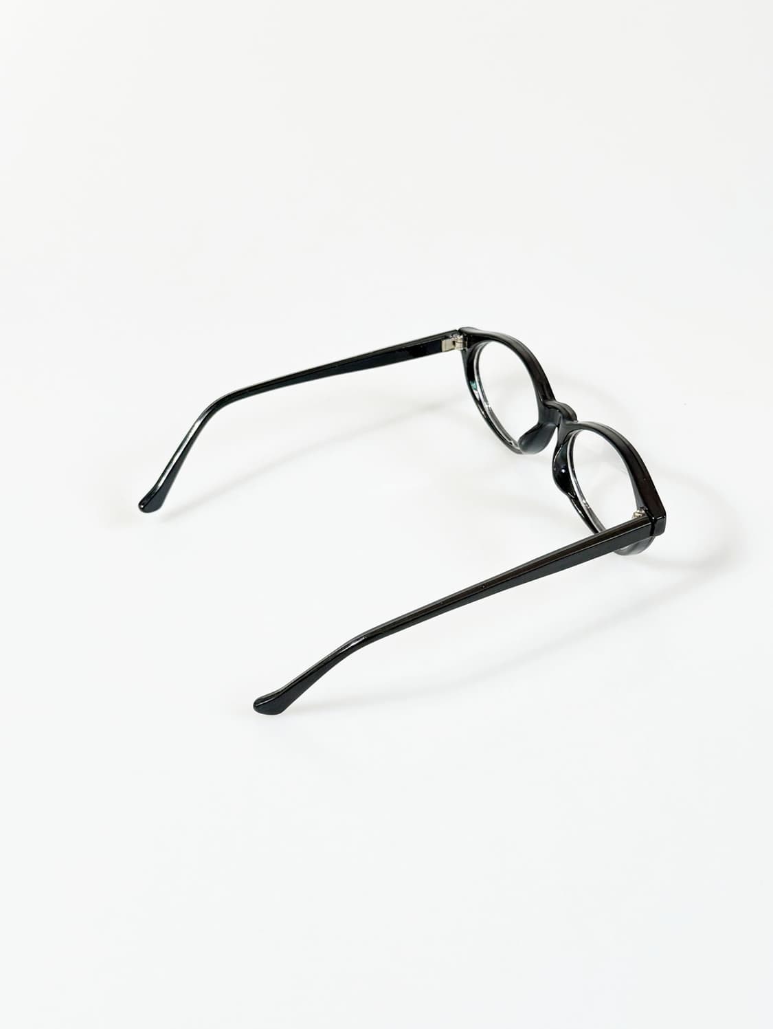 90s ROYAL 클래식 블랙 오벌 뿔테 프레임 빈티지 안경 상품이미지4