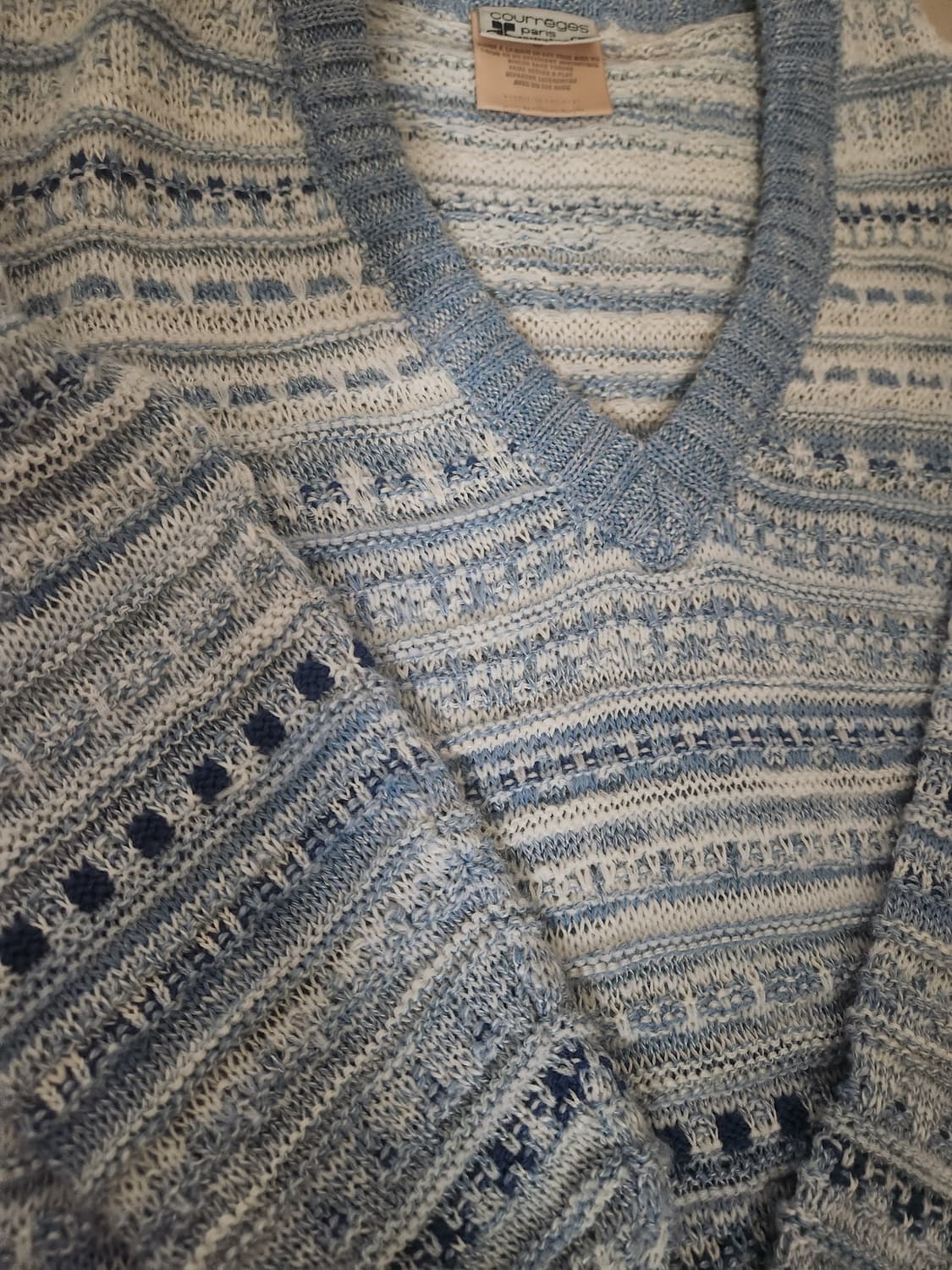 (판매) 꾸레쥬 니트 courreges 스카이블루 하늘 꾸레주 빈티지 상품이미지4