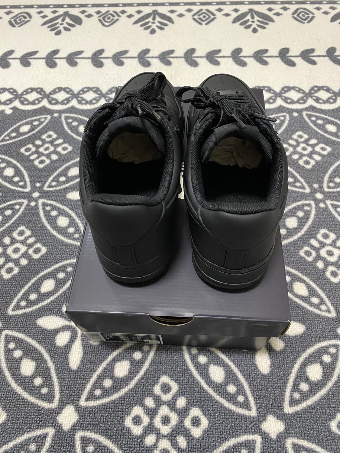 (255)에어포스1 프리미엄 올블랙 상품이미지4