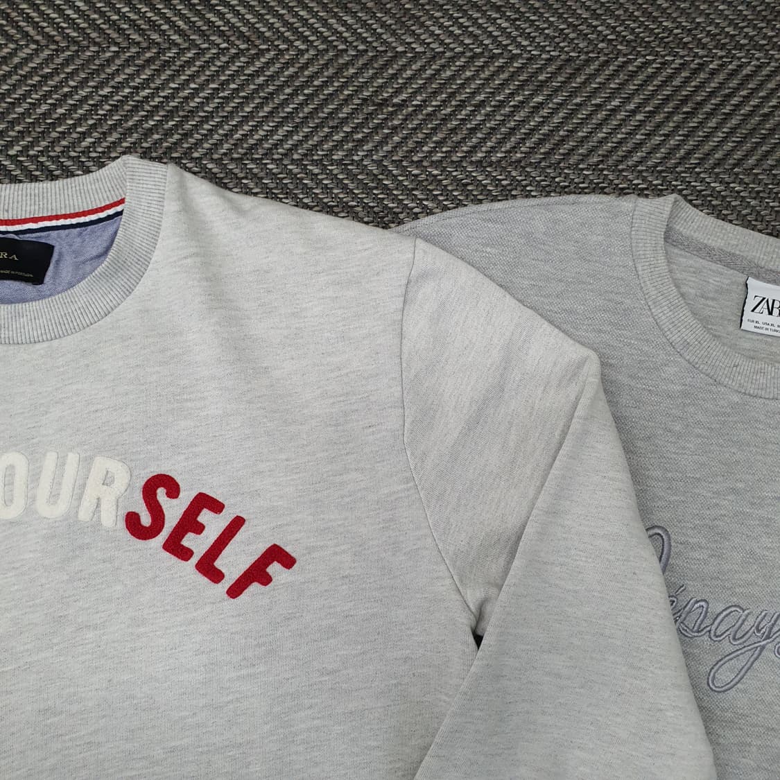 자라 오버핏 맨투맨 남자105 (2벌가격) 상품이미지4