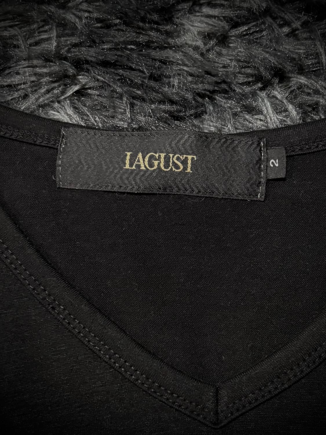 Lagust 큐빅 걸프린팅 블랙 롱슬리브 상품이미지8