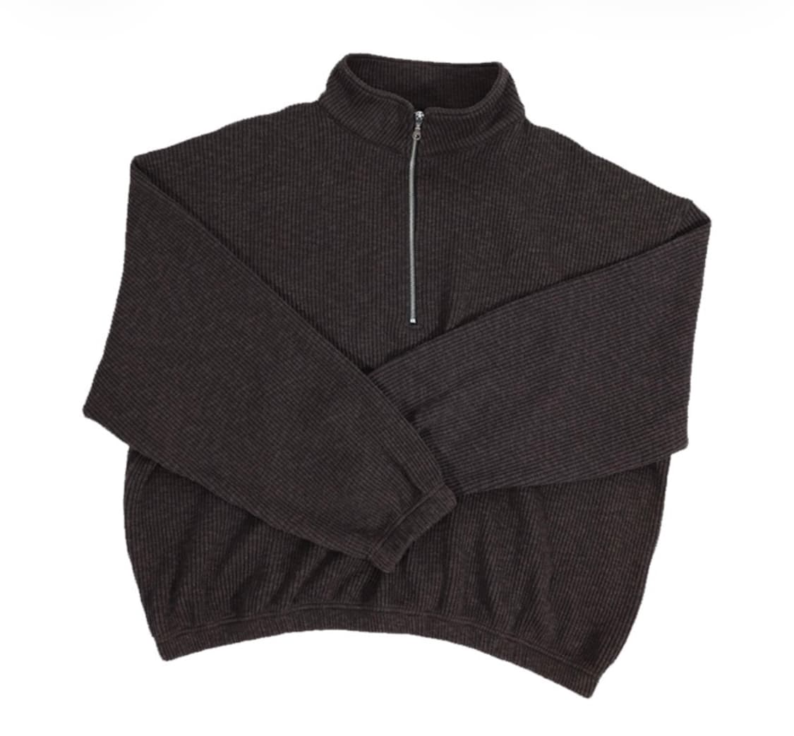 [2] 논노드 하프집업 니트 브라운 상품이미지1