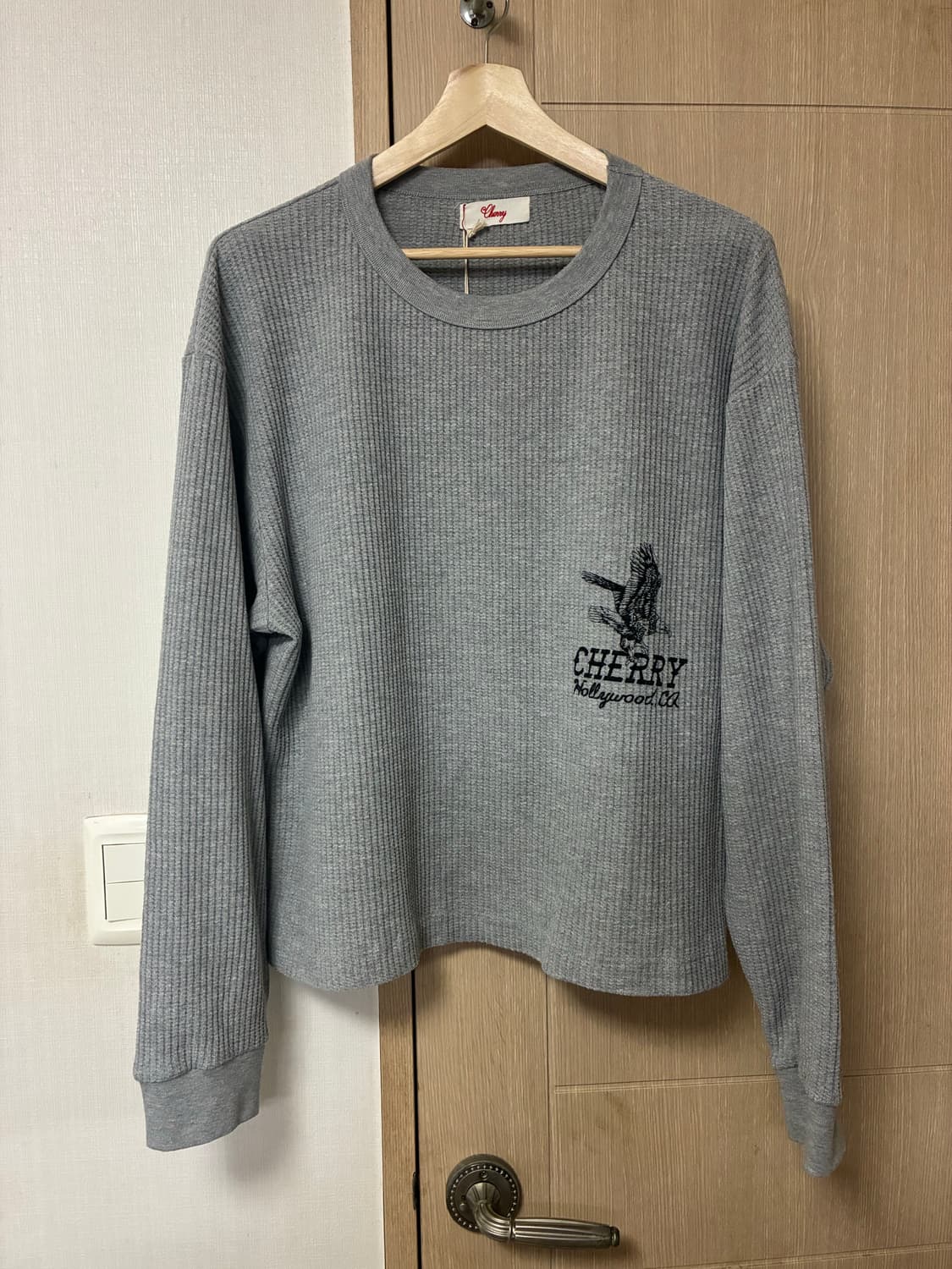 [L]Cherry LA 할리우드 써멀 티셔츠 그레이 상품이미지1