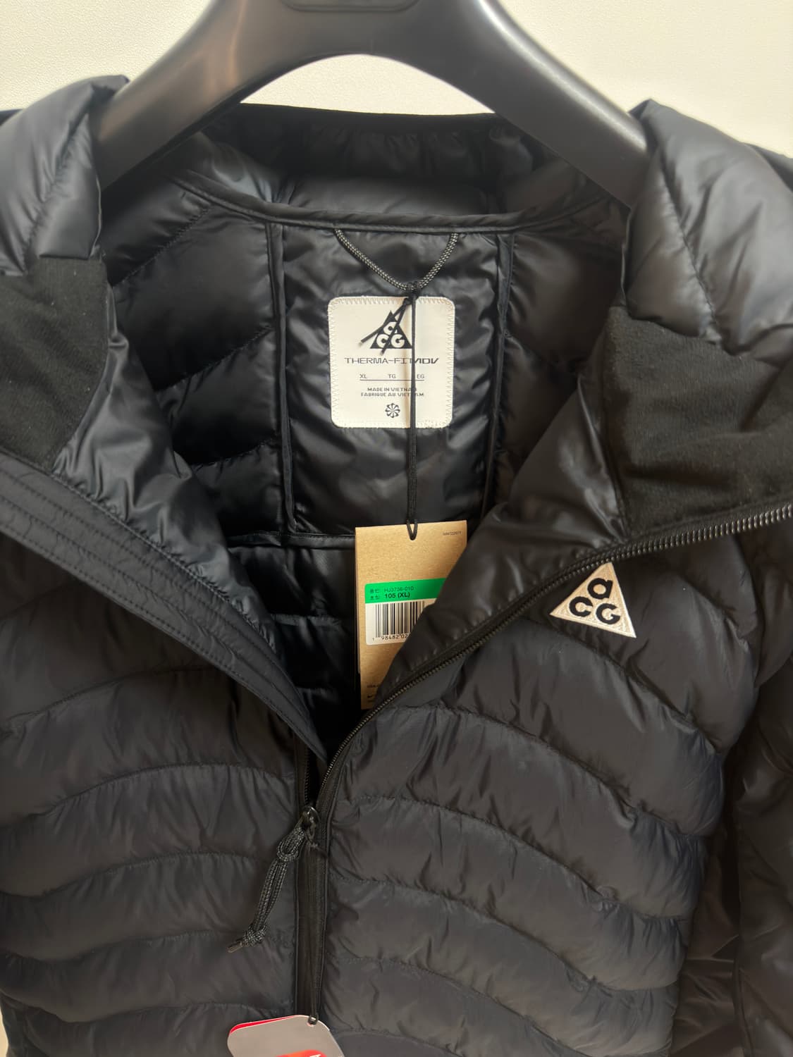 [1회착, XL] 나이키 ACG 라바플로우 패딩 블랙 상품이미지2