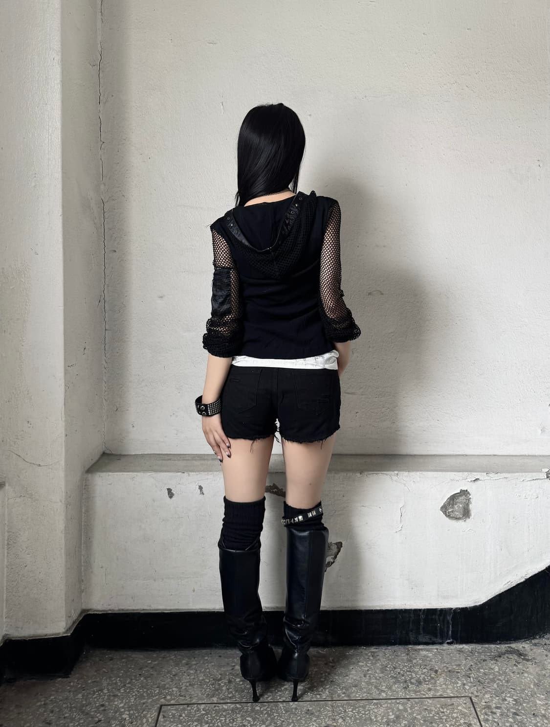 Sttuded mesh black zip up 상품이미지2