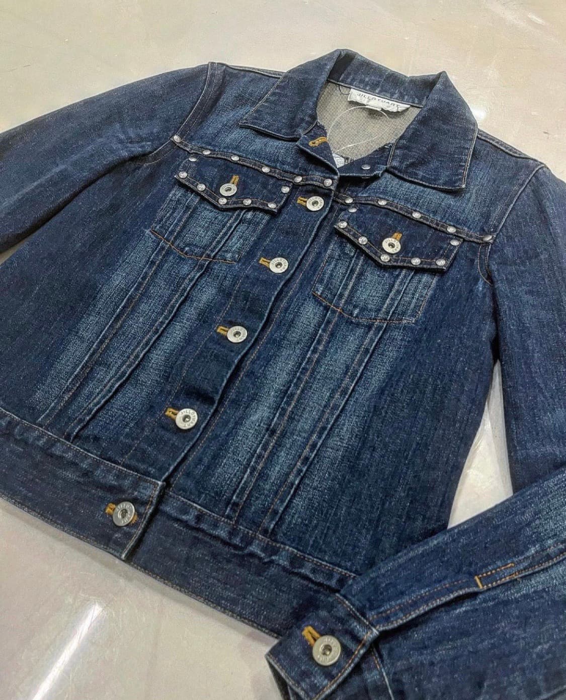 질스튜어트 코튼 스터드 트러커 데님 재킷 상품이미지2