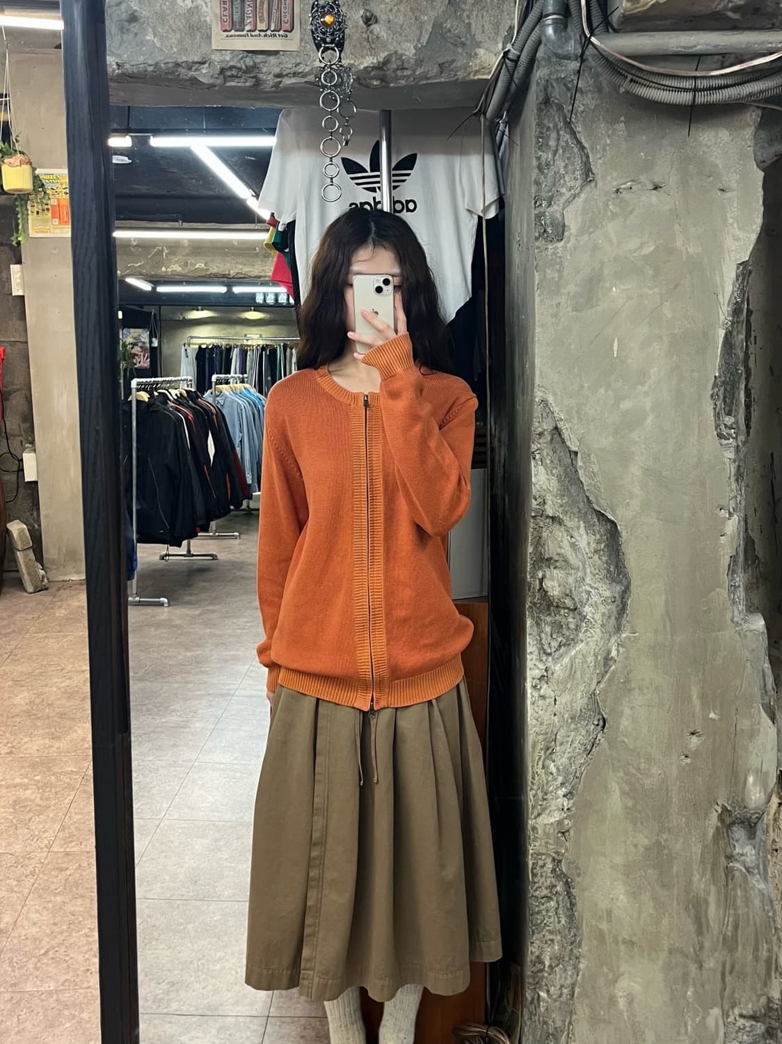 에디바우어 니트 집업 자켓 오렌지 S #csz2490 상품이미지2