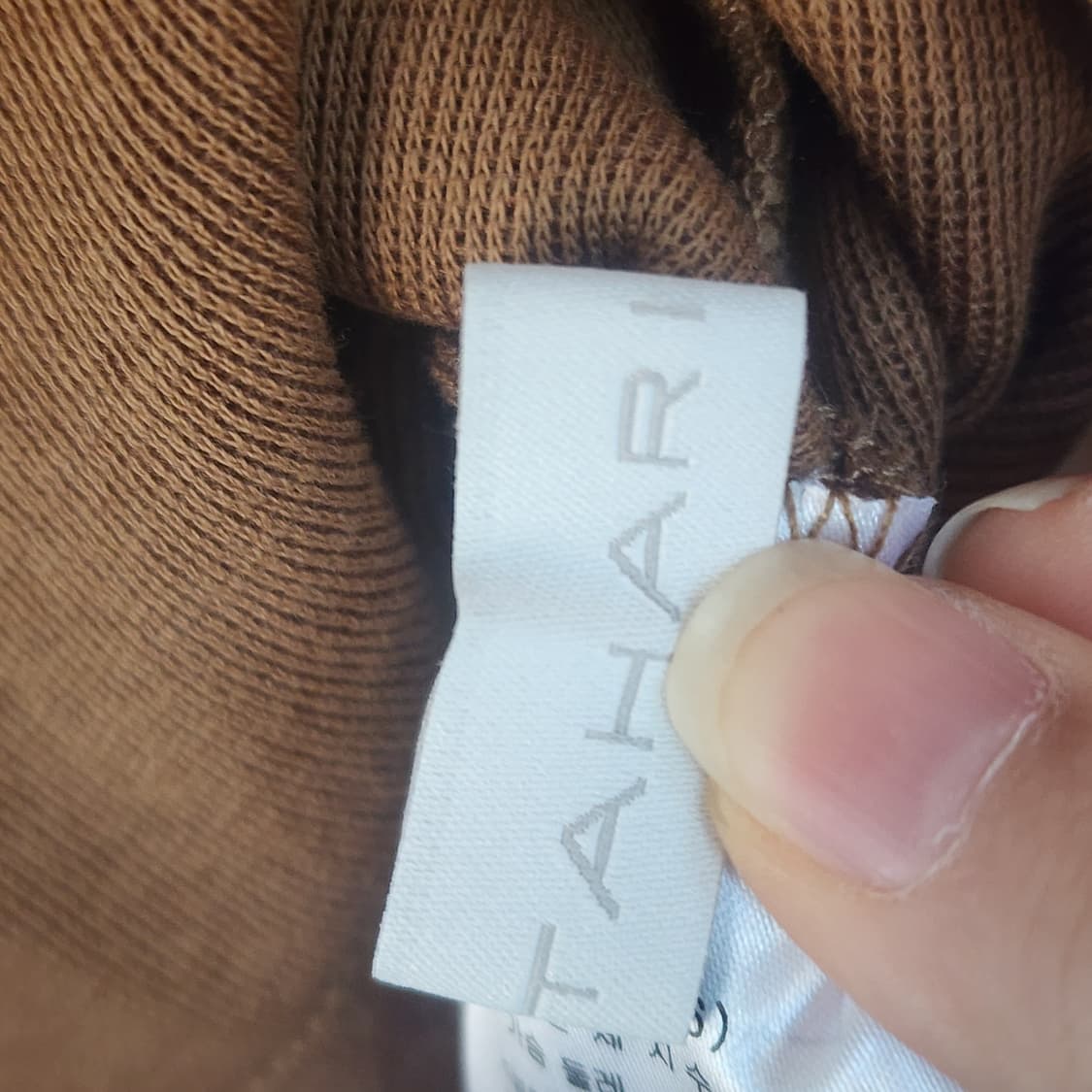 타하리 카라 반팔 브라운 상품이미지5